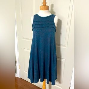 Marc by Marc Jacobs Animal Print Knit Trapeze Ruffled  A-Line Sleeveless Dress